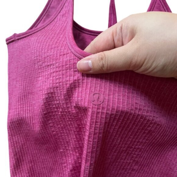 Lululemon Ebb to Street Bodysuit Pink Lychee Size 2 - Picture 3 of 4